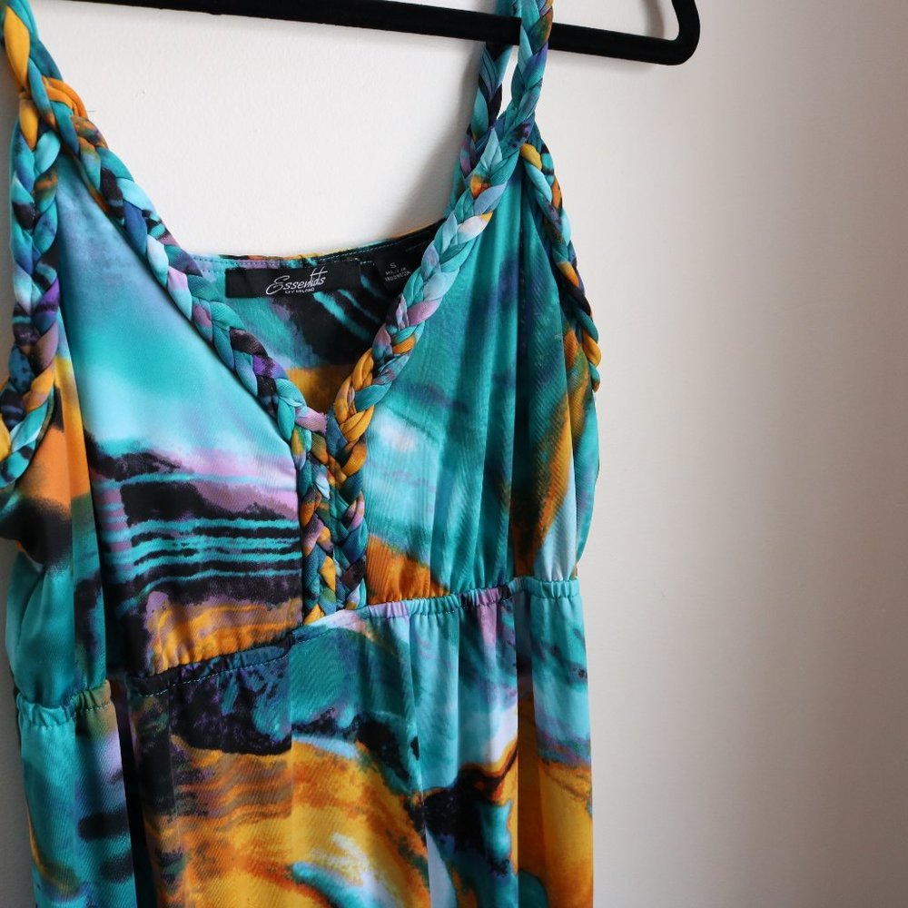 Gorgeous Tropical Print Maxi Dress